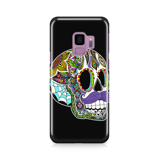 Mustache Sugar Skull Galaxy S9 Case