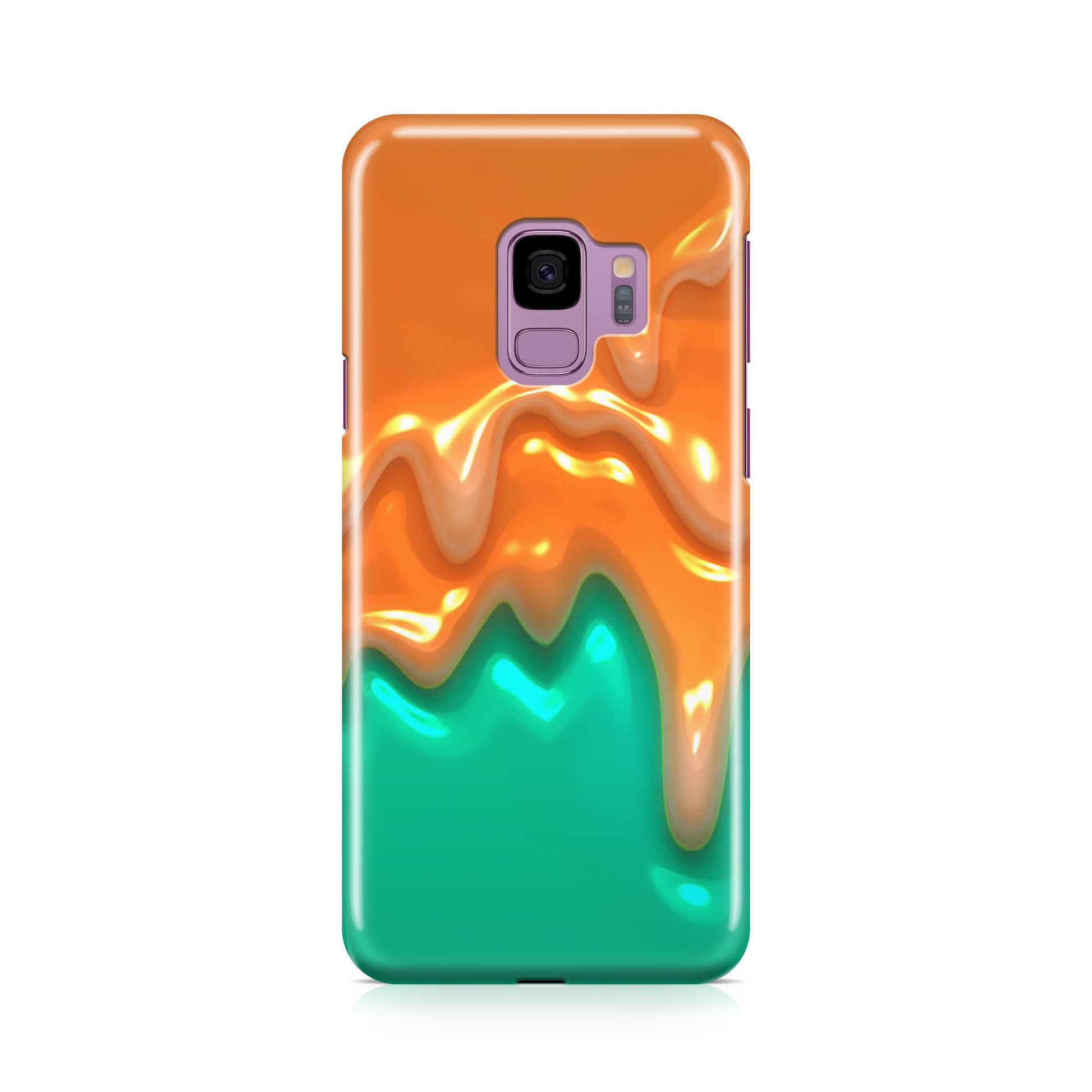 Orange Paint Dripping Galaxy S9 Case