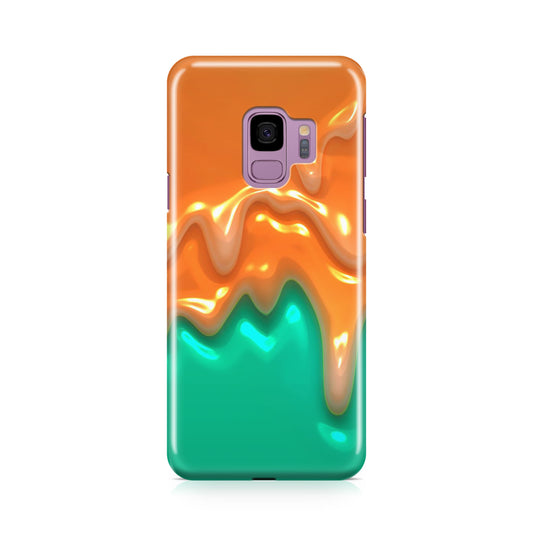 Orange Paint Dripping Galaxy S9 Case