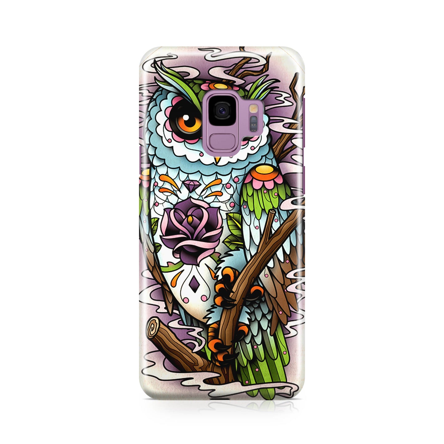 Sugar Skull Owl Tattoo Galaxy S9 Case