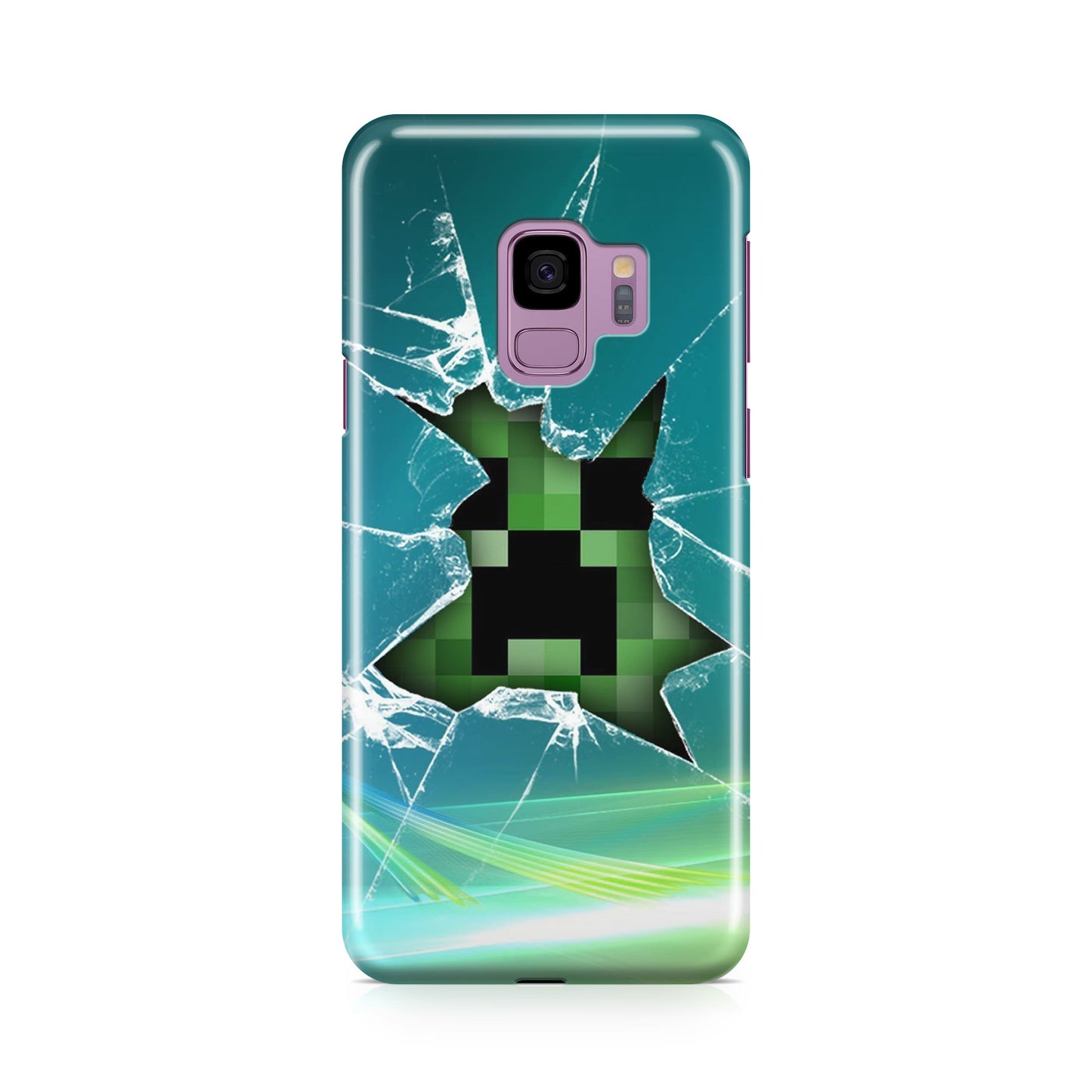 Creeper Glass Broken Green Galaxy S9 Case