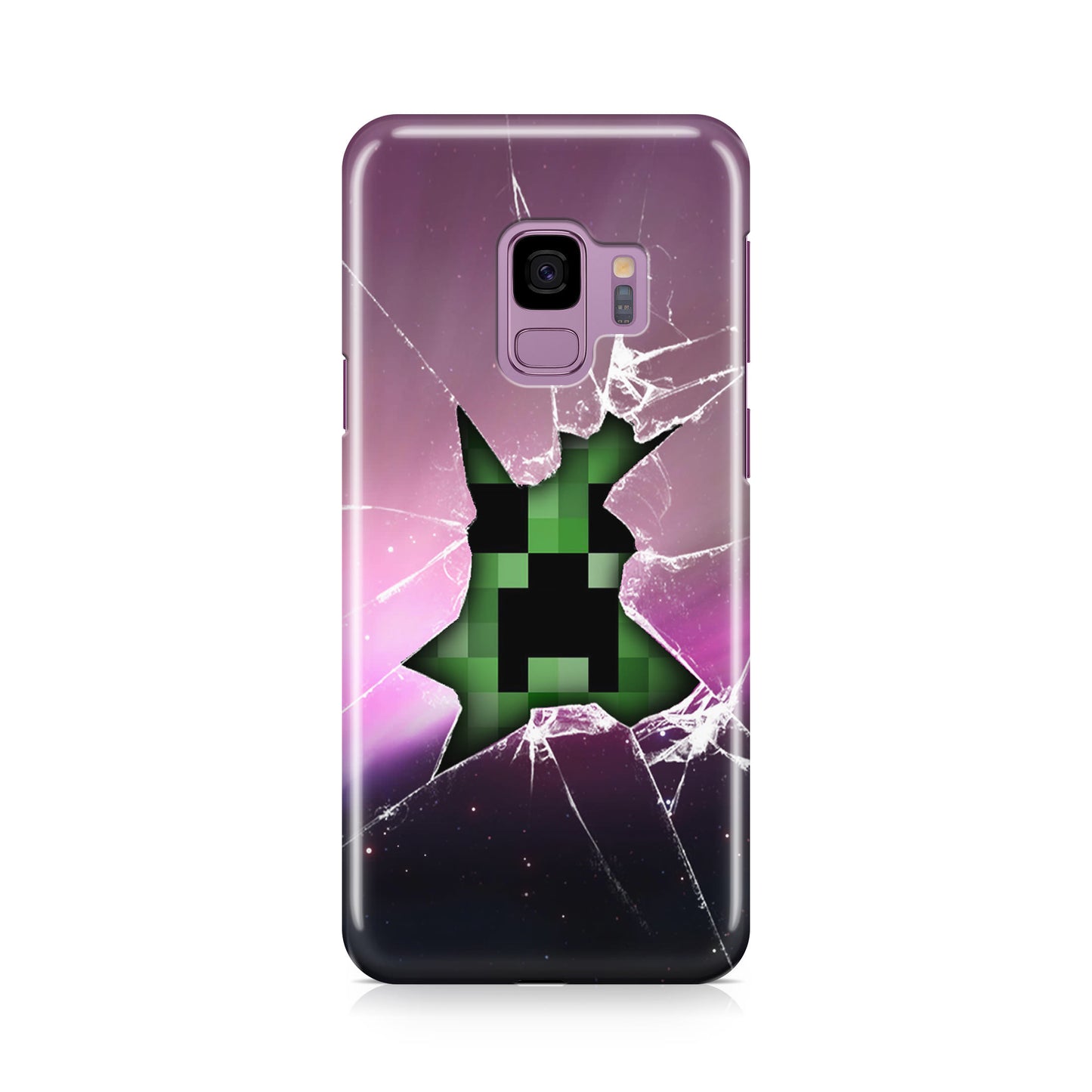 Creeper Glass Broken Violet Galaxy S9 Case