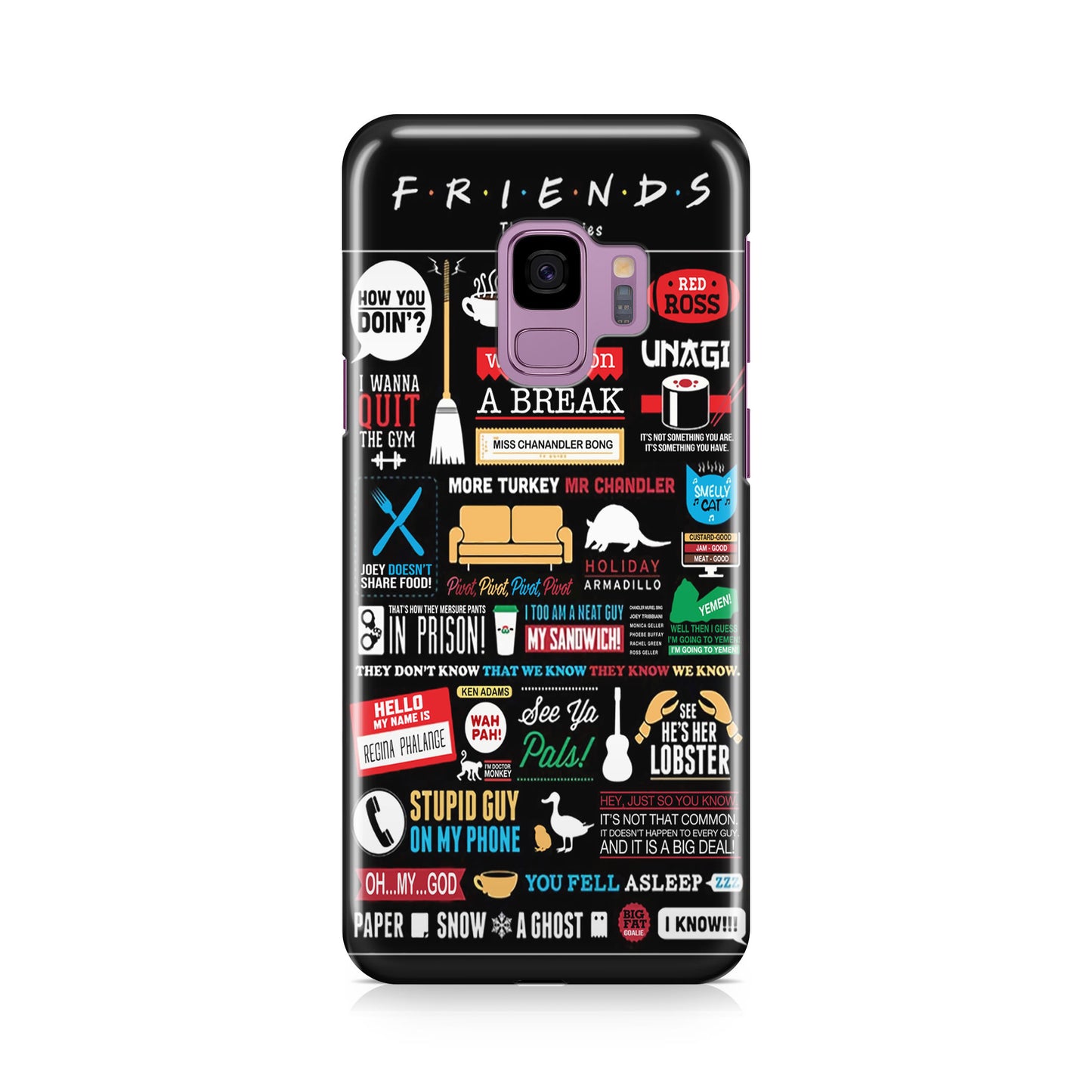 Friends TV Show Quotes Poster Galaxy S9 Case