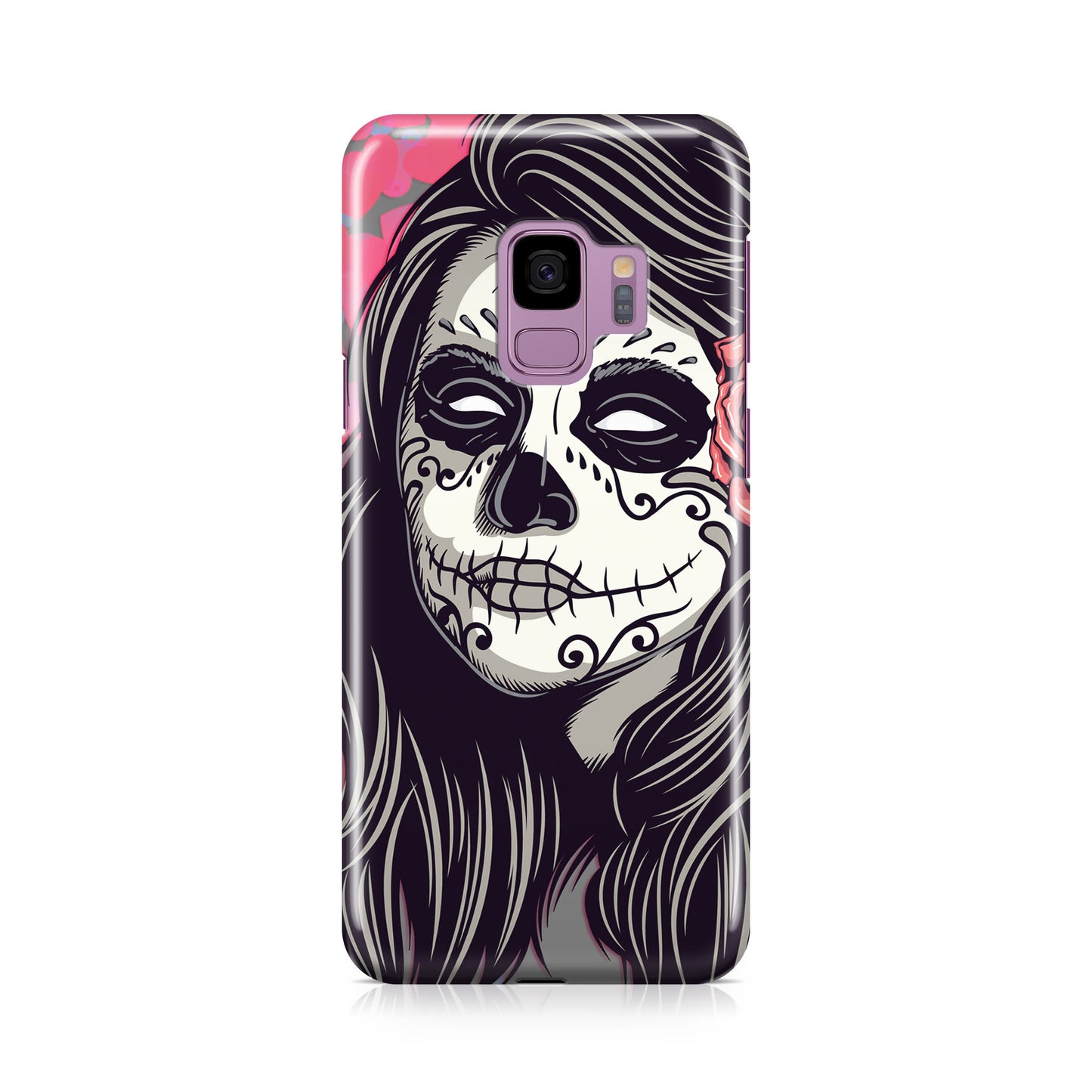 Girl Skull Flower Galaxy S9 Case