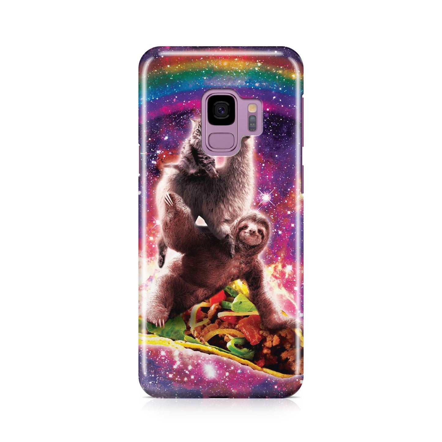 LLama Sloth And Cat Playing Together Galaxy S9 Case