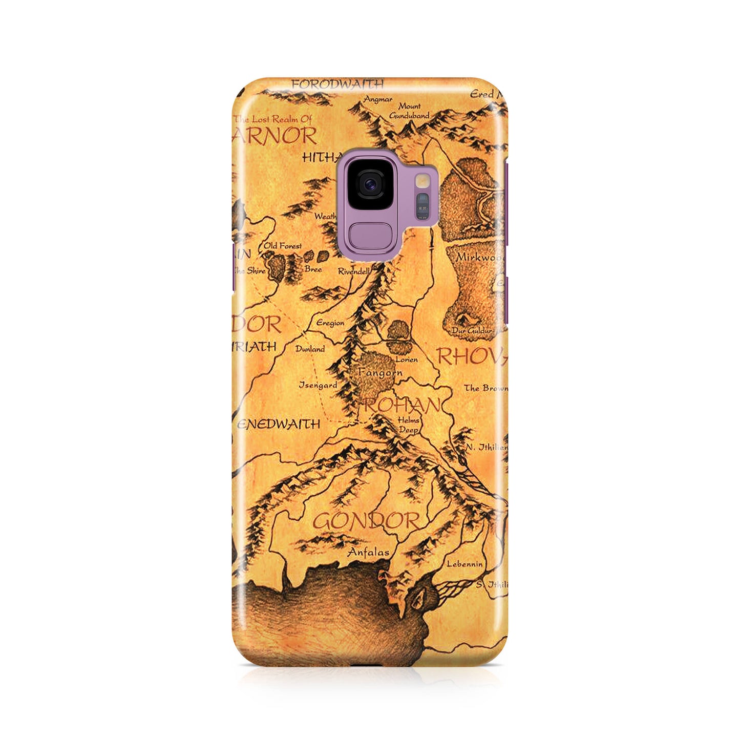 Middle Earth Map Hobbit Galaxy S9 Case