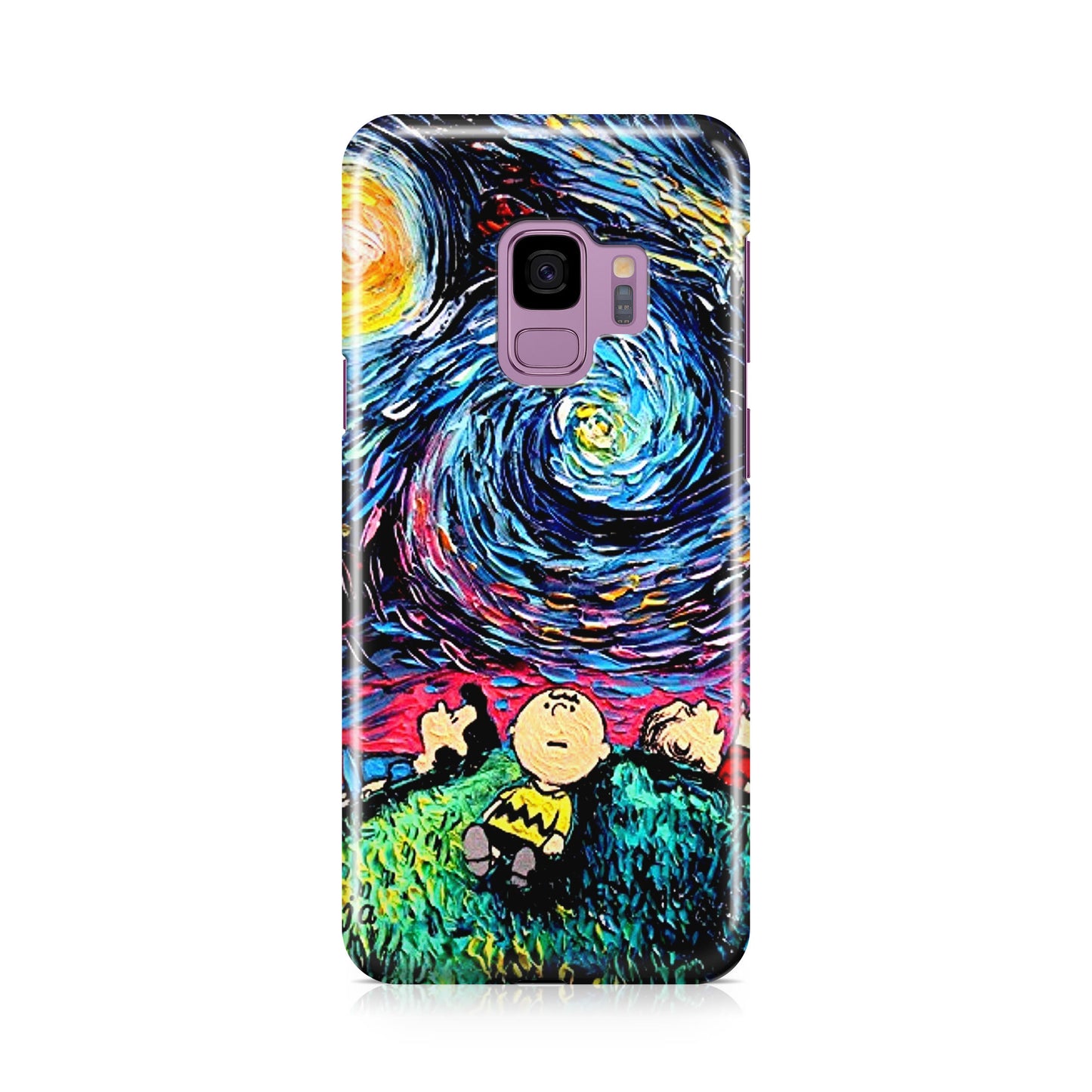 Peanuts At Starry Night Galaxy S9 Case