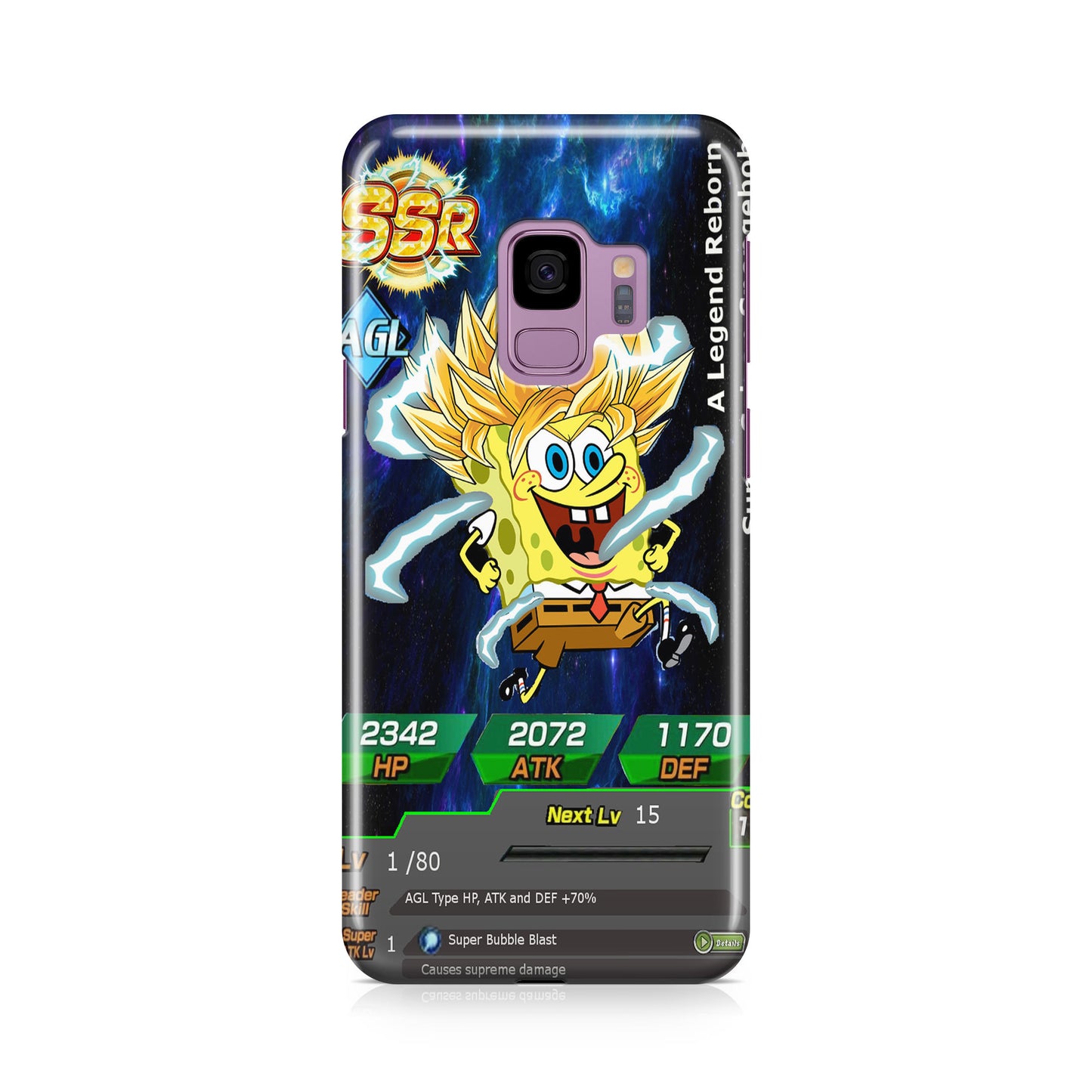 Super Saiyan Spongebob Card Galaxy S9 Case