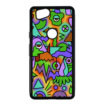 Abstract Colorful Doodle Art Google Pixel 2 Case