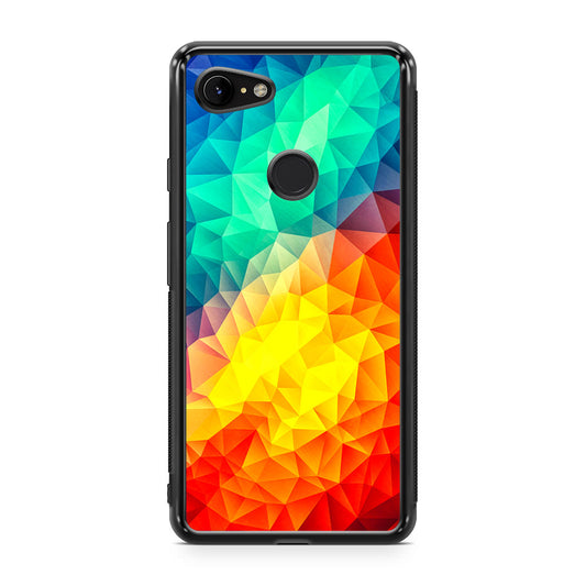 Abstract Multicolor Cubism Painting Google Pixel 3 / 3 XL / 3a / 3a XL Case