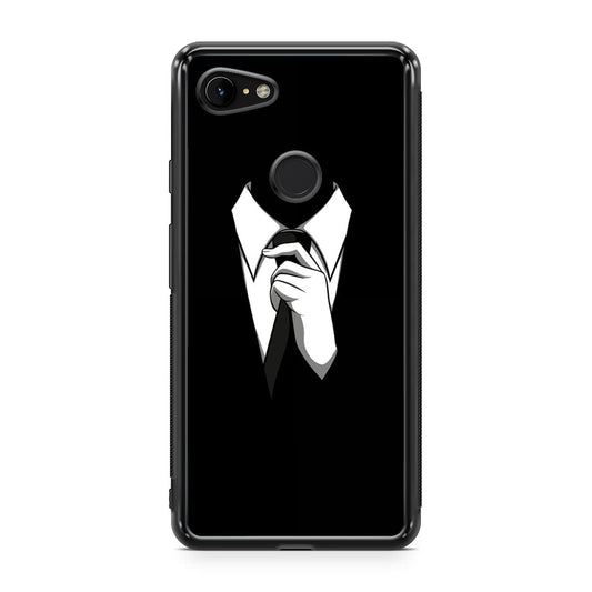 Anonymous Black White Tie Google Pixel 3 / 3 XL / 3a / 3a XL Case