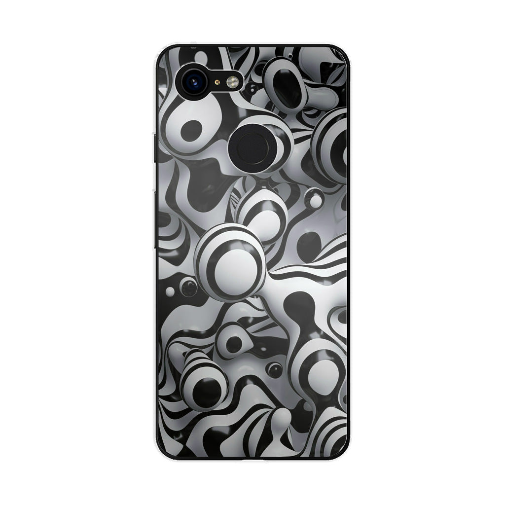 Abstract Art Black White Google Pixel 3 / 3 XL / 3a / 3a XL Case