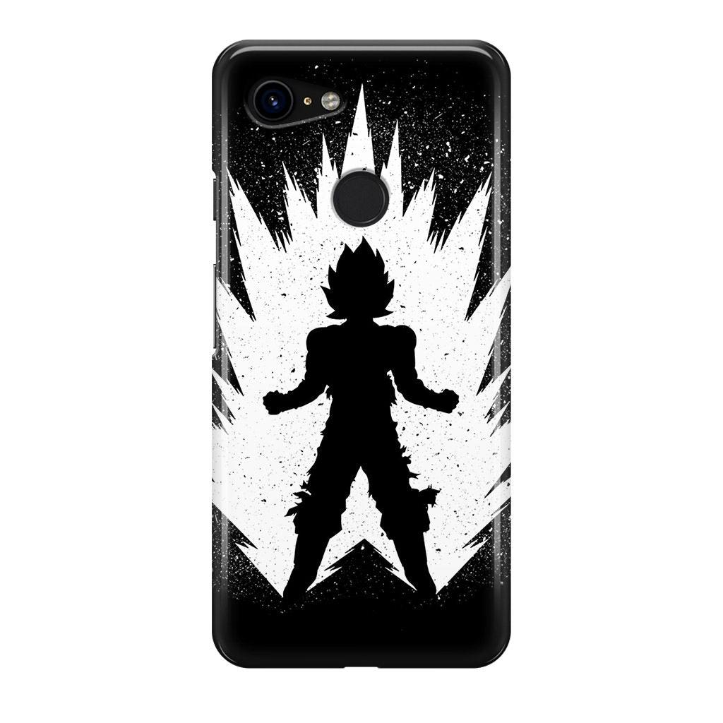 Goku Super Saiyan Black White Google Pixel 3 / 3 XL / 3a / 3a XL Case