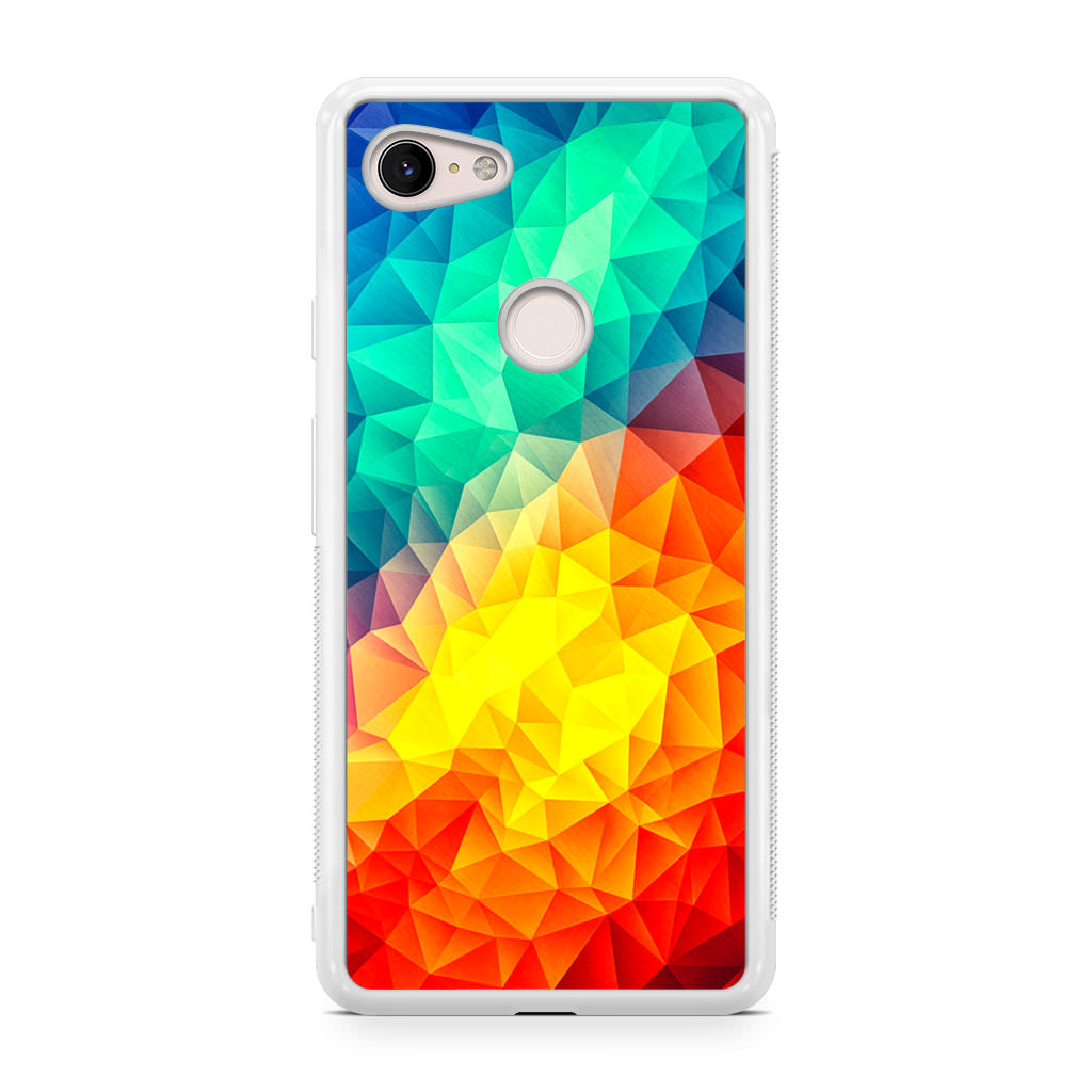Abstract Multicolor Cubism Painting Google Pixel 3 / 3 XL / 3a / 3a XL Case