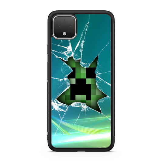 Creeper Glass Broken Green Google Pixel 4 / 4a / 4 XL Case