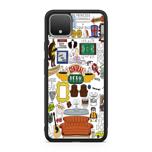 Friends TV Show Central Perk Sticker Google Pixel 4 / 4a / 4 XL Case