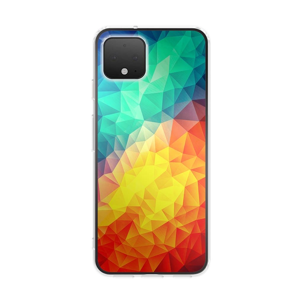 Abstract Multicolor Cubism Painting Google Pixel 4 / 4a / 4 XL Case