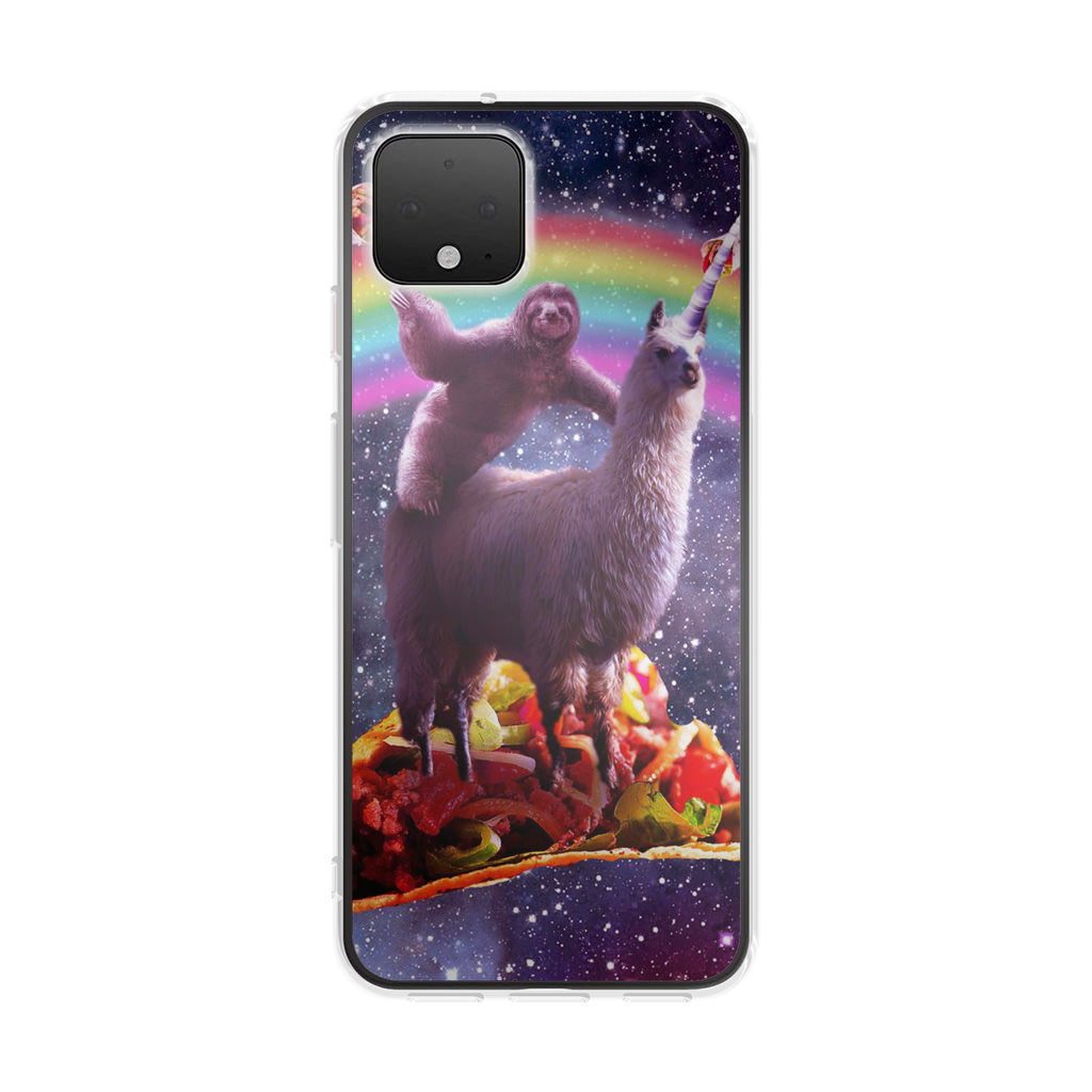 LLama And Sloth On Space Google Pixel 4 / 4a / 4 XL Case
