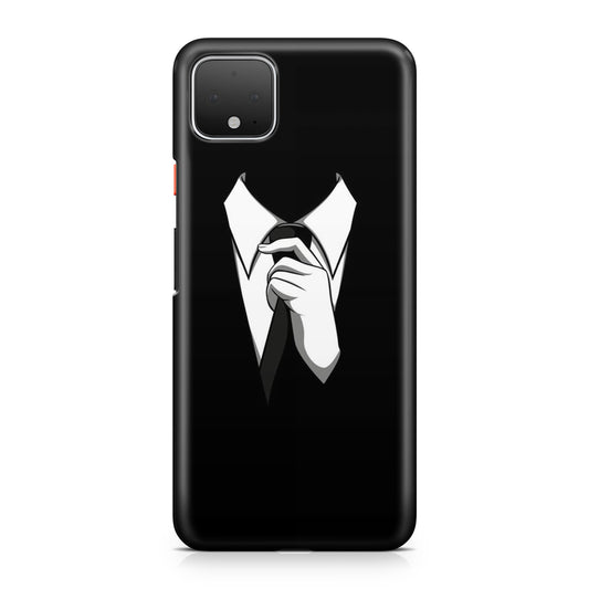 Anonymous Black White Tie Google Pixel 4 / 4a / 4 XL Case