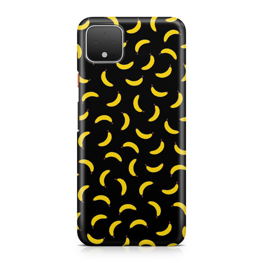 Bananas Fruit Pattern Black Google Pixel 4 / 4a / 4 XL Case