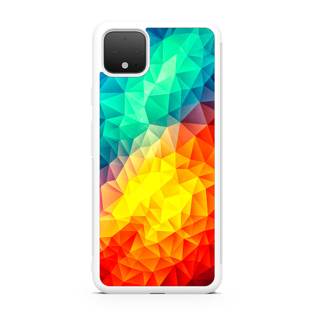 Abstract Multicolor Cubism Painting Google Pixel 4 / 4a / 4 XL Case