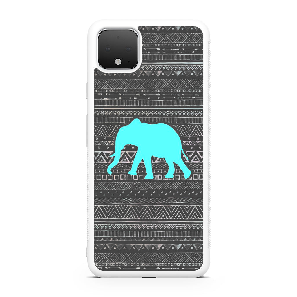 Aztec Elephant Turquoise Google Pixel 4 / 4a / 4 XL Case