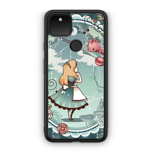 Alice And Cheshire Cat Poster Google Pixel 5 Case