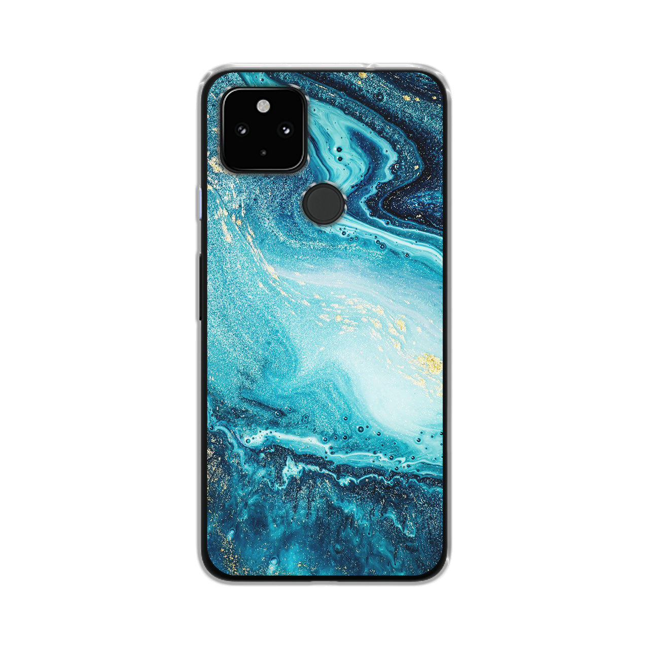 Blue Water Glitter Google Pixel 5 Case