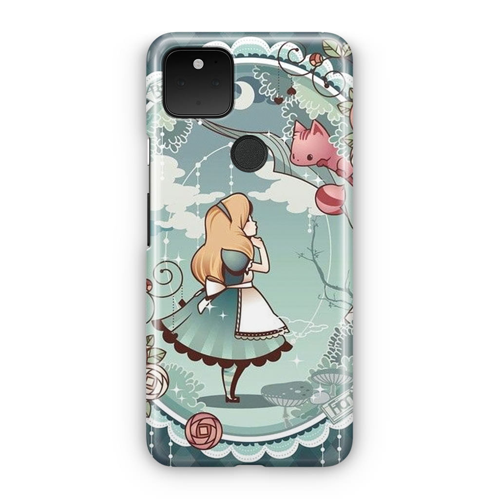 Alice And Cheshire Cat Poster Google Pixel 5 Case