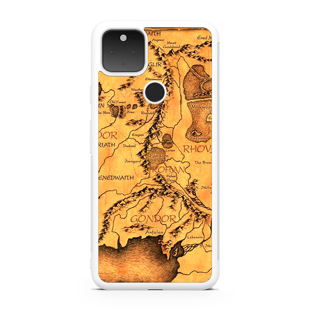 Middle Earth Map Hobbit Google Pixel 5 Case