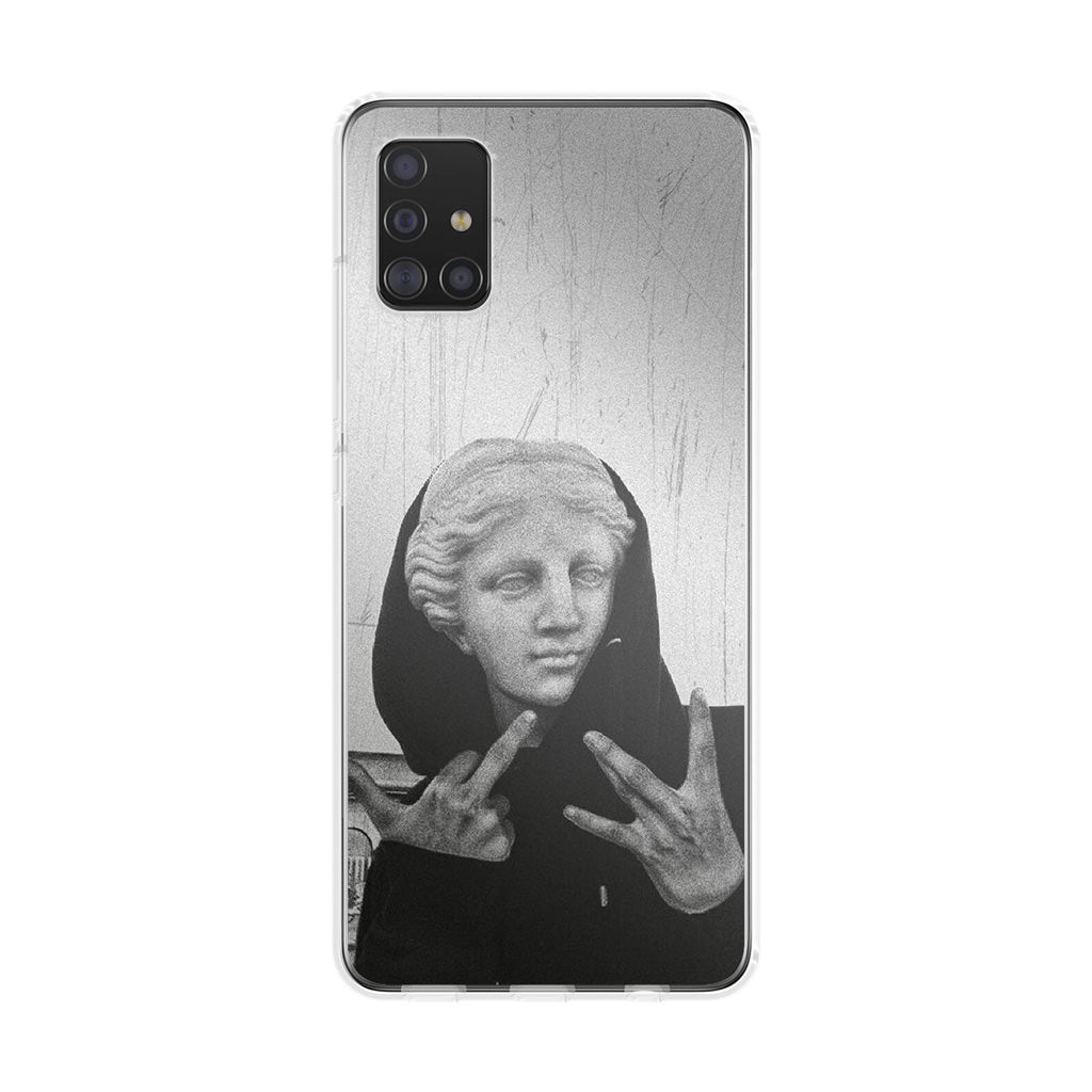 Greek Statue Wearing Hoodie Galaxy A51 / A71 Case