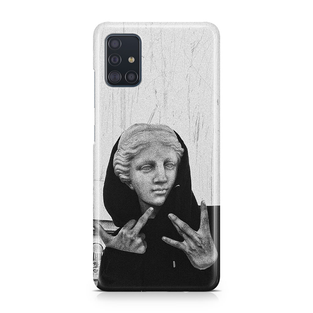 Greek Statue Wearing Hoodie Galaxy A51 / A71 Case