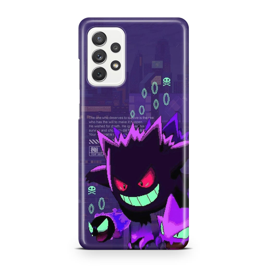 Gengar Pixel Art Galaxy A32 / A52 / A72 Case