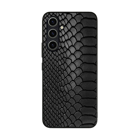 Black Snake Skin Texture Samsung Galaxy S23 FE Case