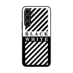 Black White Stripes Samsung Galaxy A54 5G Case