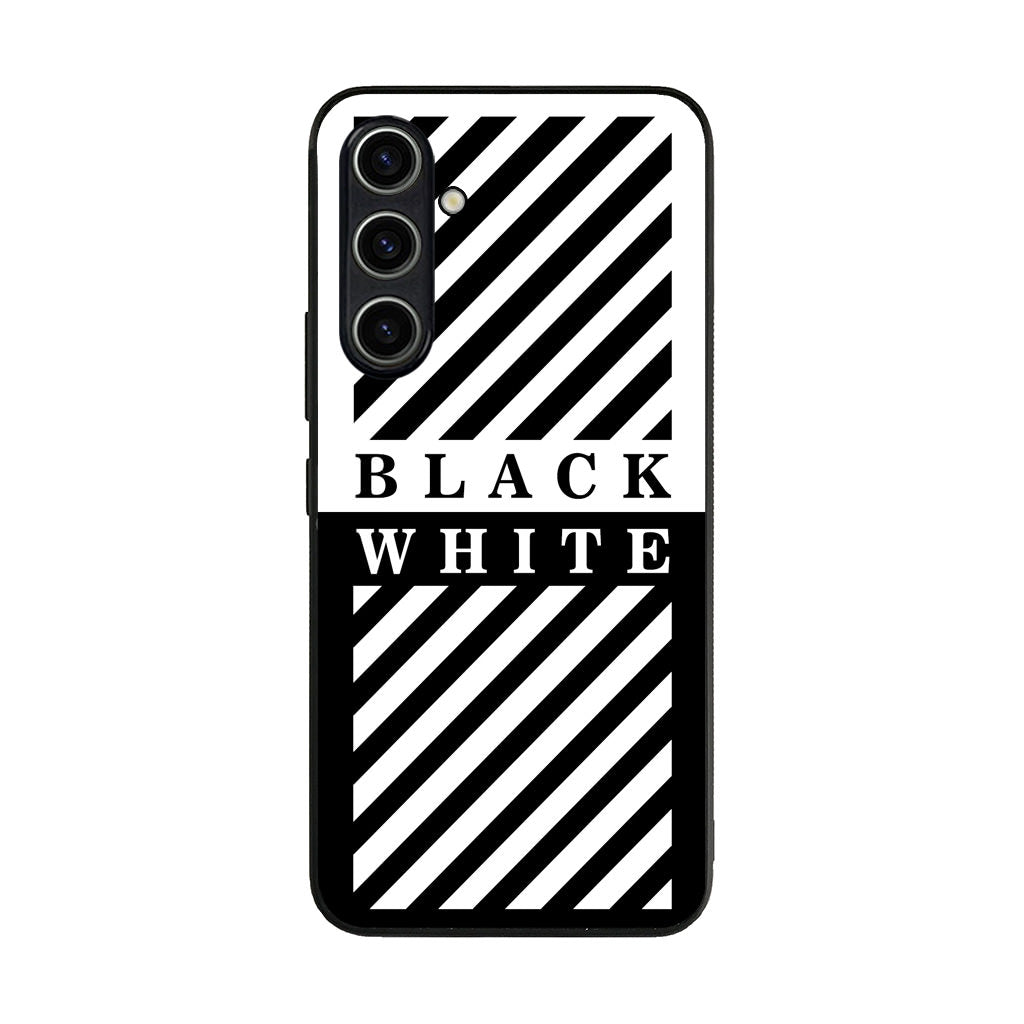 Black White Stripes Samsung Galaxy A54 5G Case