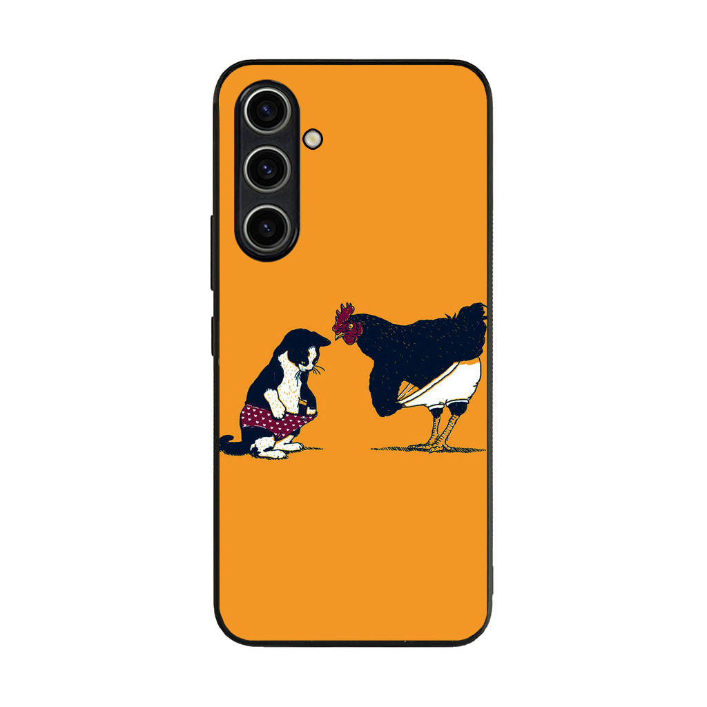 Cat Chicken Yellow Underwear Cute Samsung Galaxy S23 FE Case