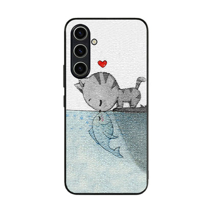 Cat Fish Kisses Samsung Galaxy A54 5G Case