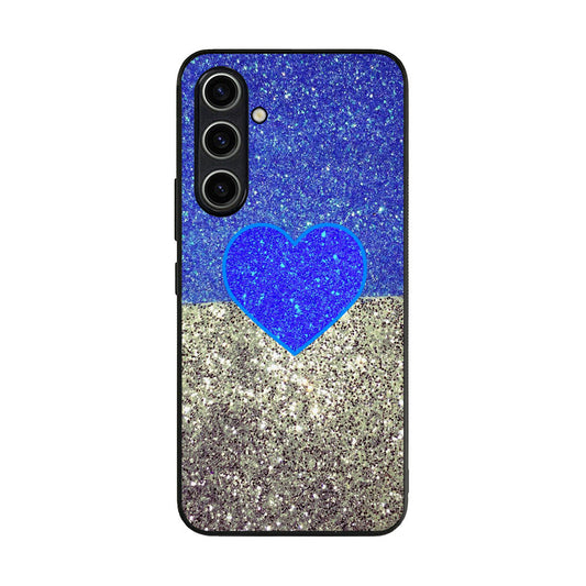 Love Glitter Blue and Grey Samsung Galaxy S23 FE Case