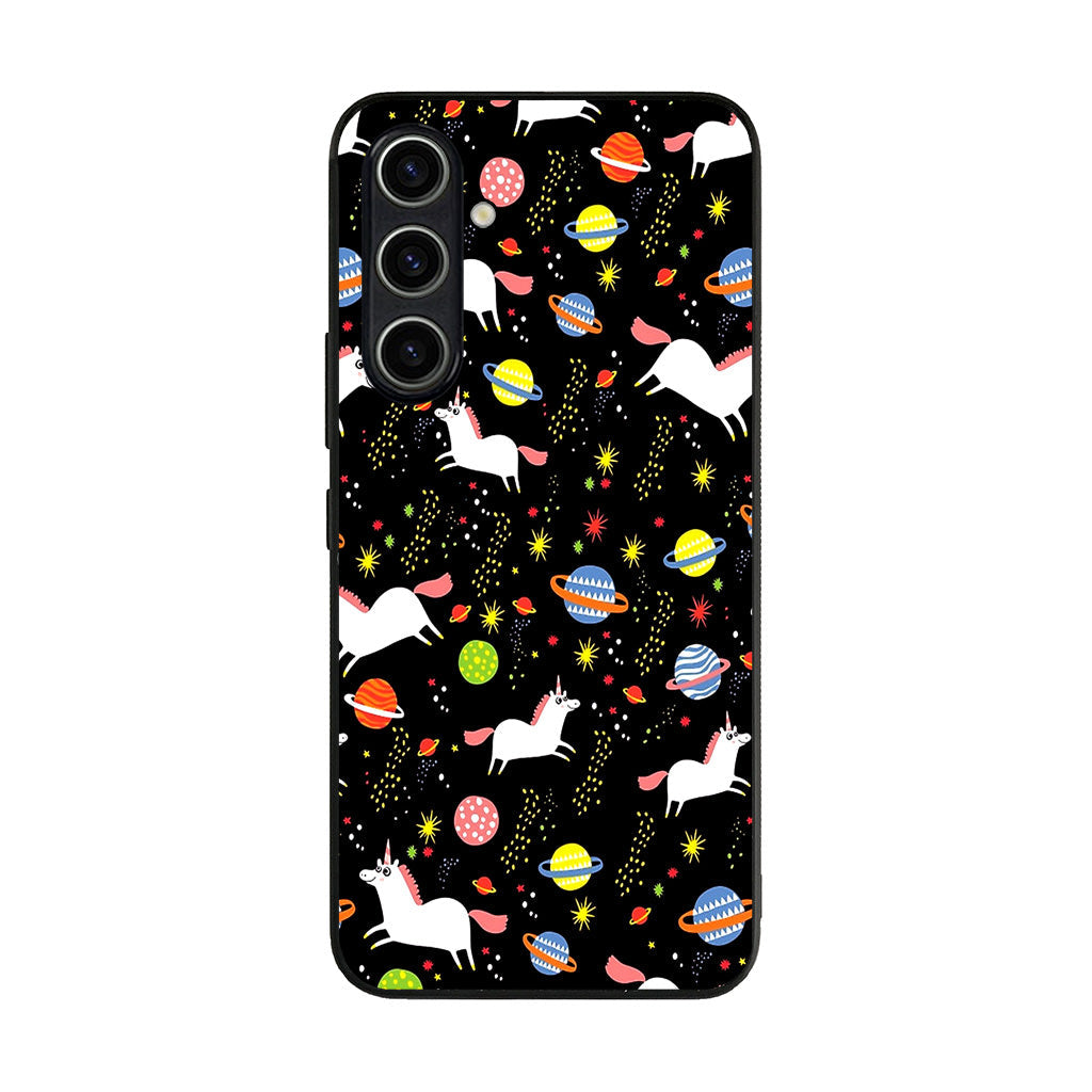 Space Unicorn Pattern Samsung Galaxy S23 FE Case