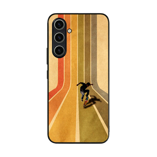 Vintage Skateboard On Colorful Stipe Runway Samsung Galaxy A54 5G Case