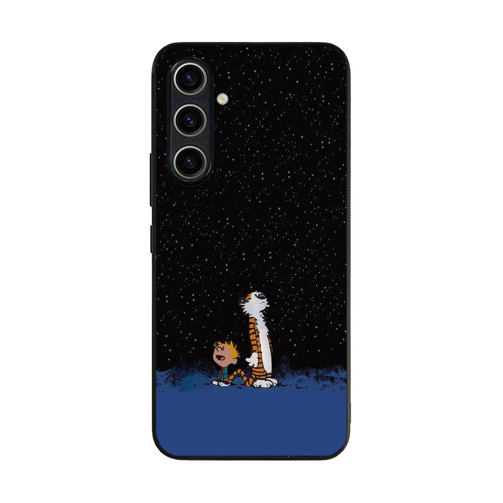 Calvin and Hobbes Space Samsung Galaxy S23 FE Case