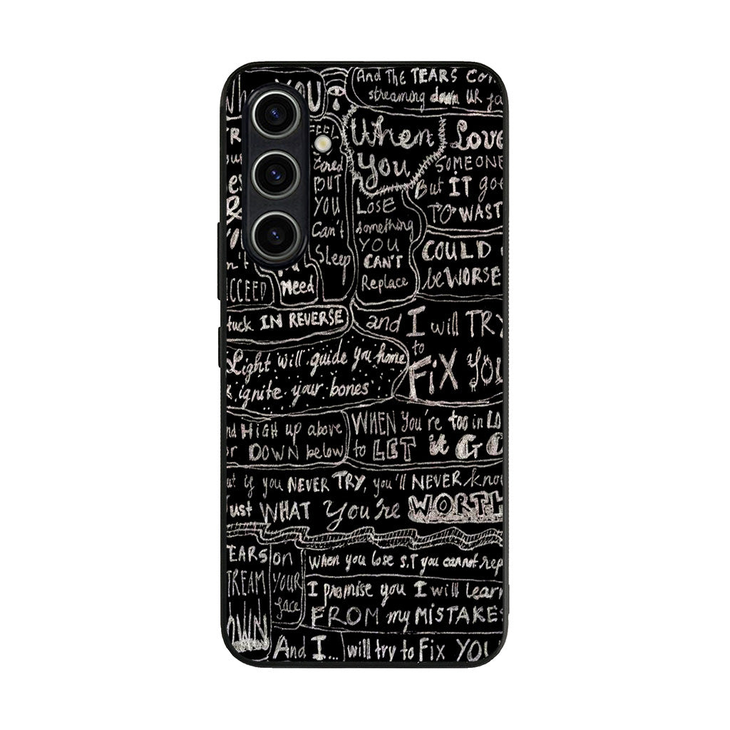 Fix You Lyrics Samsung Galaxy A54 5G Case