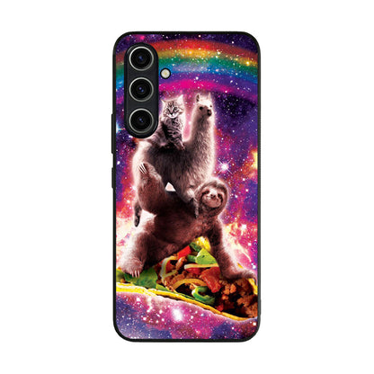 LLama Sloth And Cat Playing Together Samsung Galaxy A54 5G Case