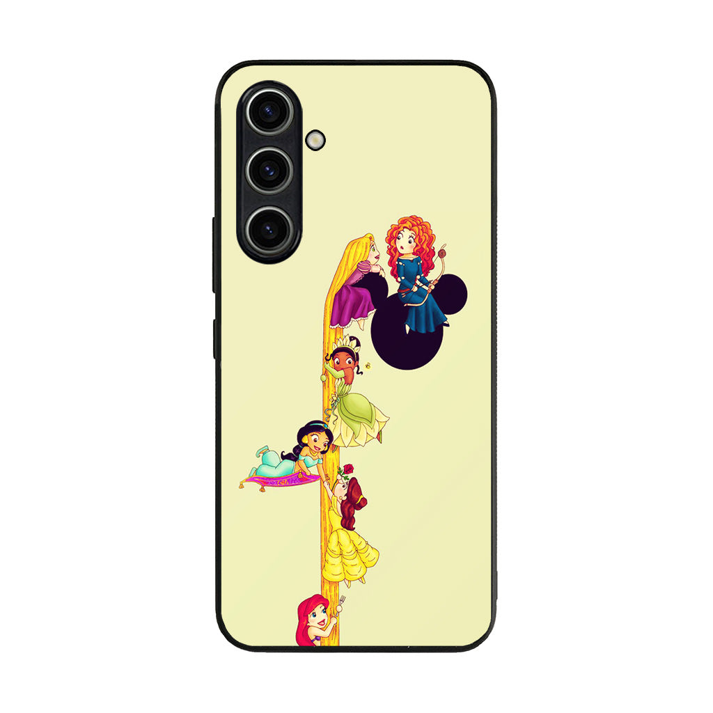 Princesses Climbing Rapunzel's Hair Samsung Galaxy S23 FE Case