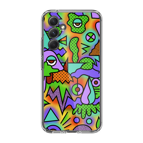 Abstract Colorful Doodle Art Samsung Galaxy A54 5G Case