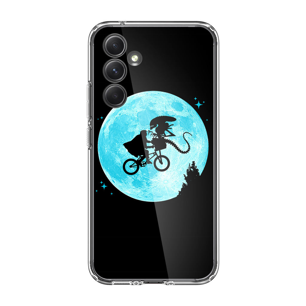 Alien Bike to the Moon Samsung Galaxy A54 5G Case