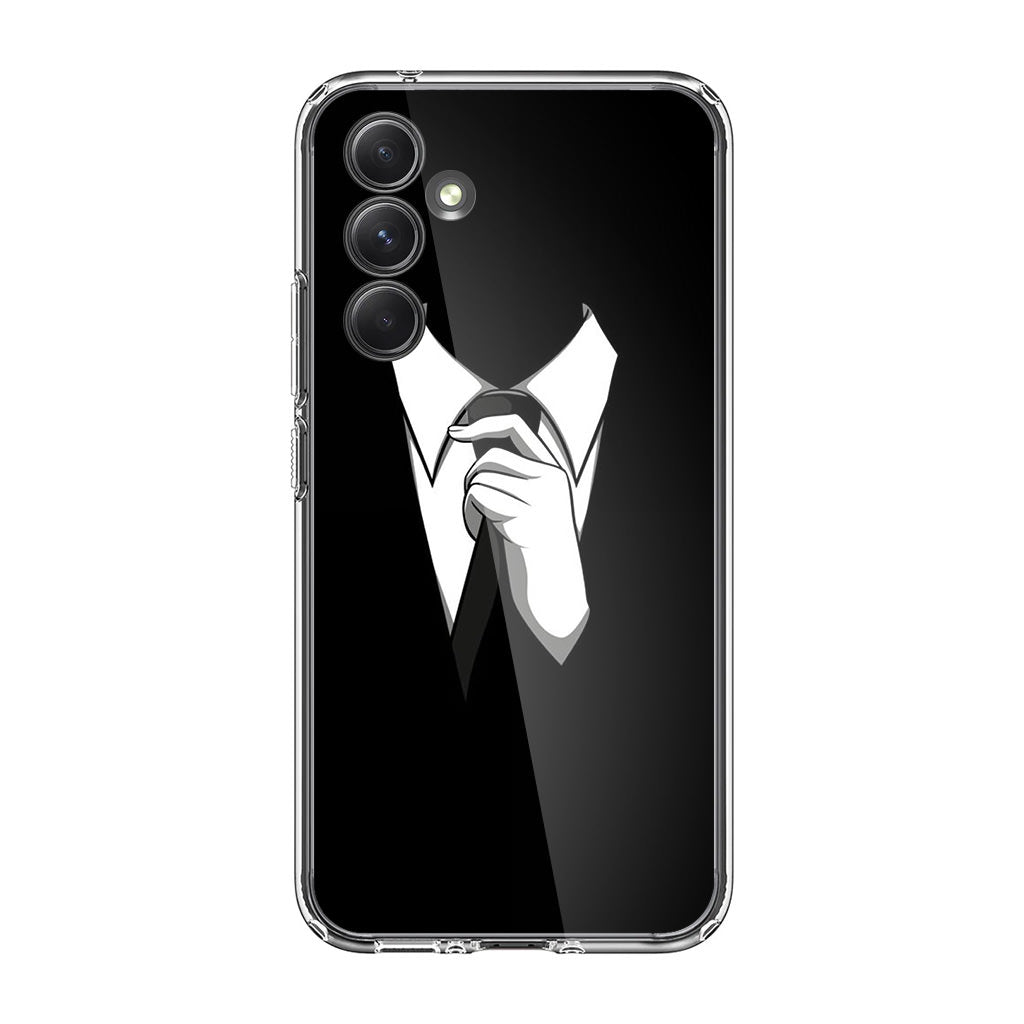 Anonymous Black White Tie Samsung Galaxy A54 5G Case