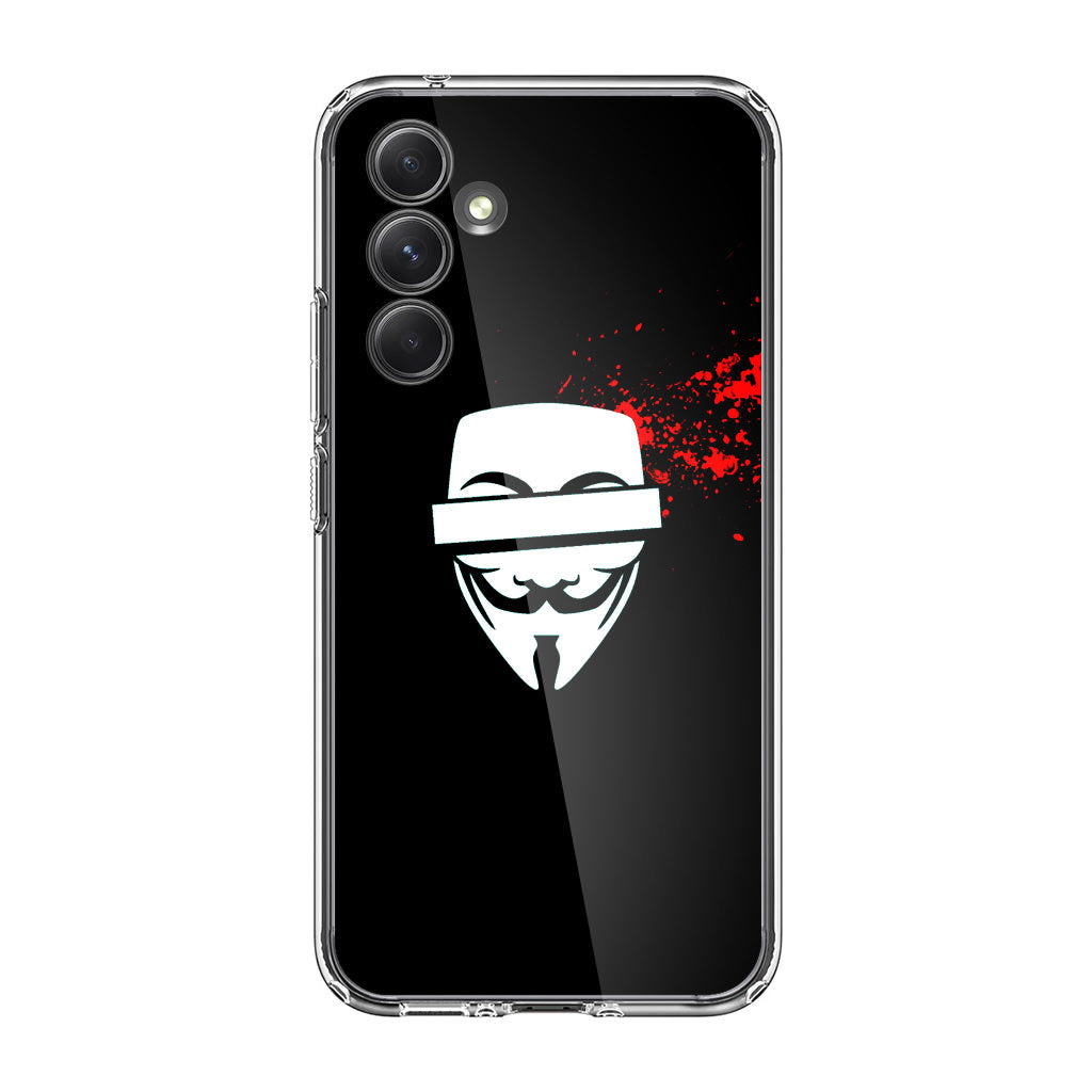 Anonymous Blood Splashes Samsung Galaxy A54 5G Case Customilo