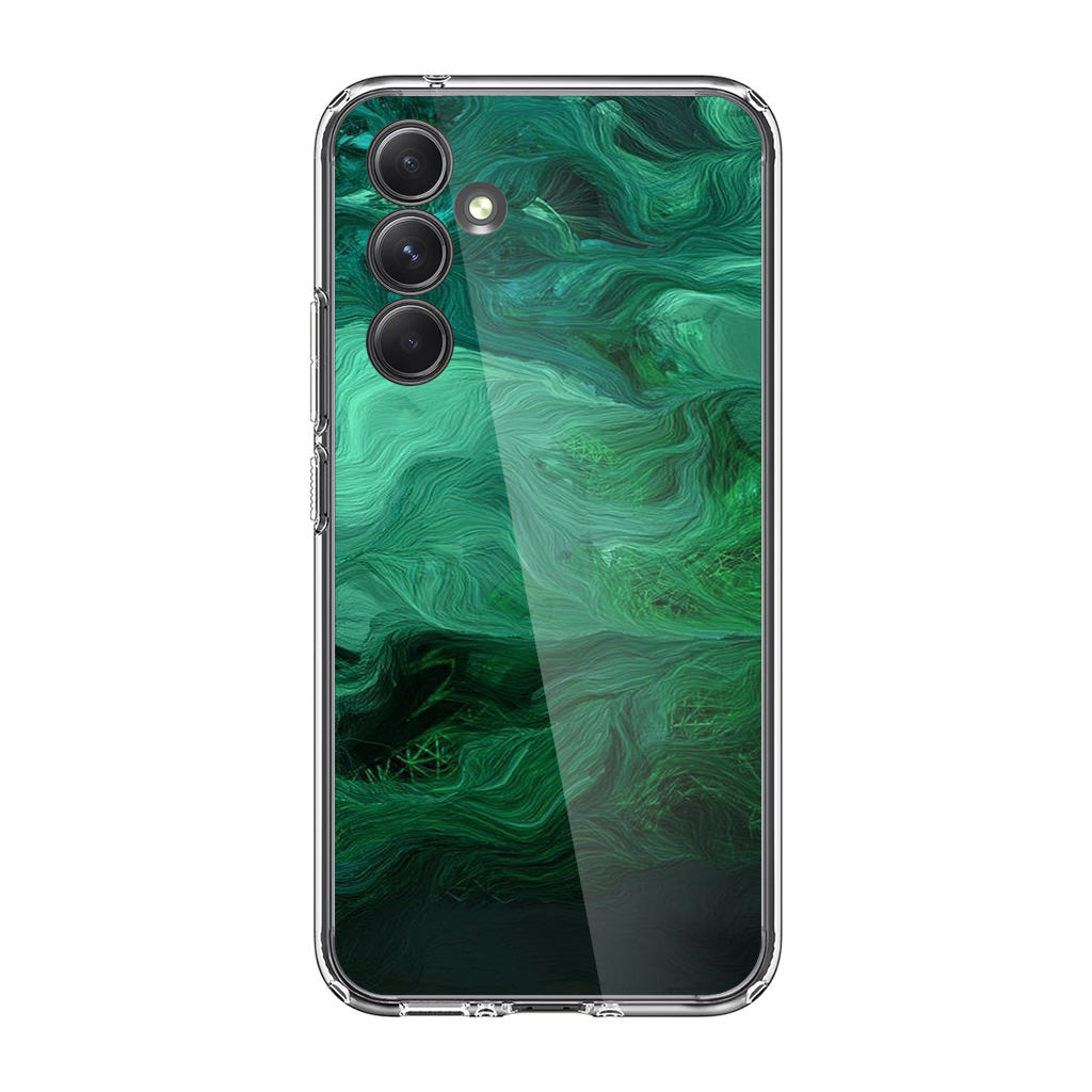 Green Abstract Art Samsung Galaxy A54 5G Case